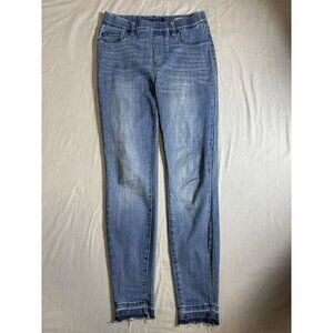 Judy Blue Jeans Womens 5/27 Blue Stretch Slim Fit Faded Pull On Released Hem